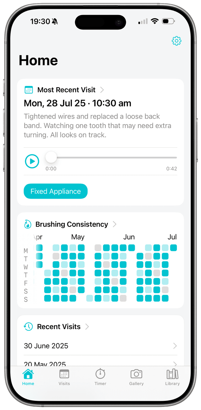 Bracie app dashboard
